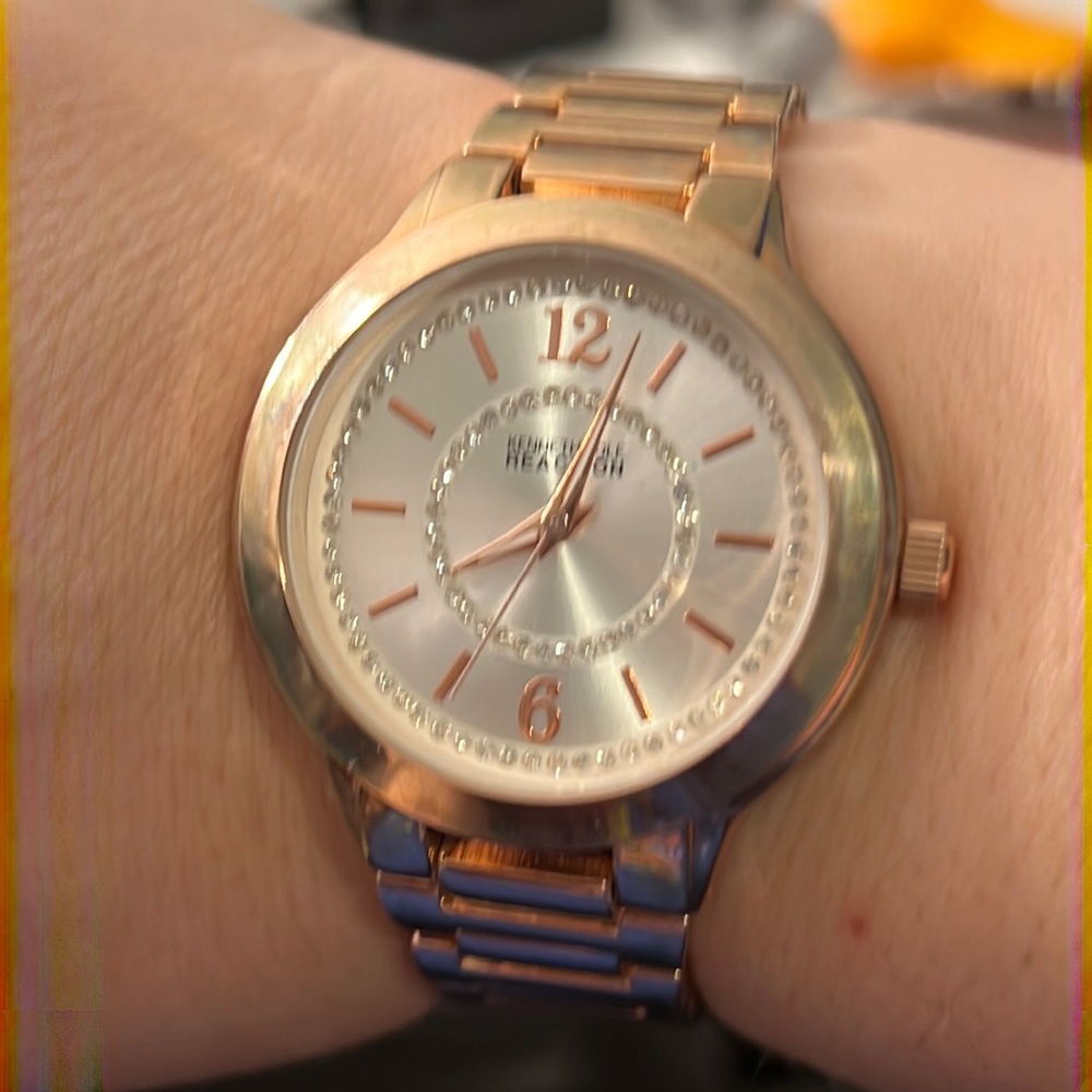 Kenneth Cole Reaction rose gold colored watch